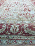 Light Blue and Brown Overdyed Elegance Rug- 4' 05" x 6' 04" | Woven Wonders