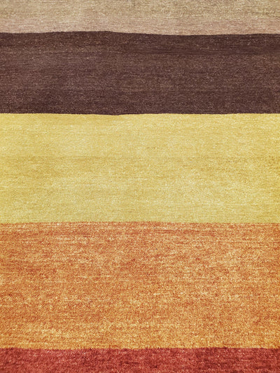 Exquisite Harmony of Brown, Gold, Rust, and Red Rug 7' 10" x 9' 10" | Woven Wonders