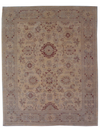 Radiant Yellow and Light Olive Green Design Rug- 8' 01" x 10' 04" | Woven Wonders