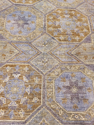 Masterpiece Light Blue and Purple Indigo Rug-9' 00" x 11' 10" | Woven Wonders