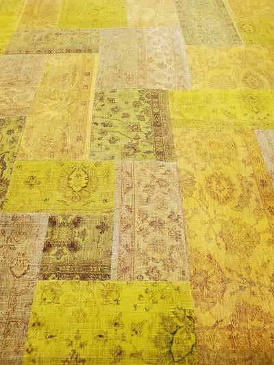 Elegance Gold, Yellow, and Light Green Rug- 8' 02" x 9' 11" | Woven Wonders