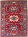 Elegant Hand-Knotted Red & Blue Wool Rug 8' 08" x 11' 10" | Woven Wonders