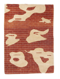 Hand-Knotted Wool Rug in Warm Rust and Beige 4' 03" x 6' 00" | Woven Wonders