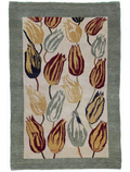 Hand-Knotted Wool Rug in Rich Brown and Dark Red 4' 01" x 6' 02" | Woven Wonders