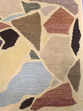 Elegant Hand-Knotted Light Blue Wool Rug 4' 04" x 6' 00" | Woven Wonders