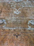 Overdyed Gold and Yellow  Persian Rug – 9' 05" x 12' 01" | Woven Wonders