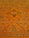 Rust & Brown Wool Rug with Silk – 7' 10" x 9' 08" | Woven Wonders