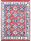 Elegant Afghan Piece Hand-Knotted Blue Wool Rug 8' 10" x 11' 08" | Woven Wonders