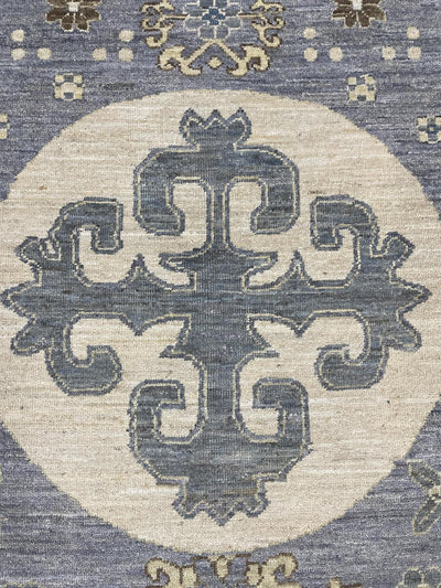 Hand-Knotted Gray & Beige Oushak Rug | Woven Wonders