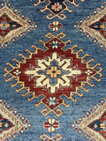 Elegant Hand-Knotted Blue Wool Rug 8' 09" x 11' 11" | Woven Wonders