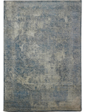 Indigo Hand-Knotted Gray Wool & Silk Rug | Woven Wonders