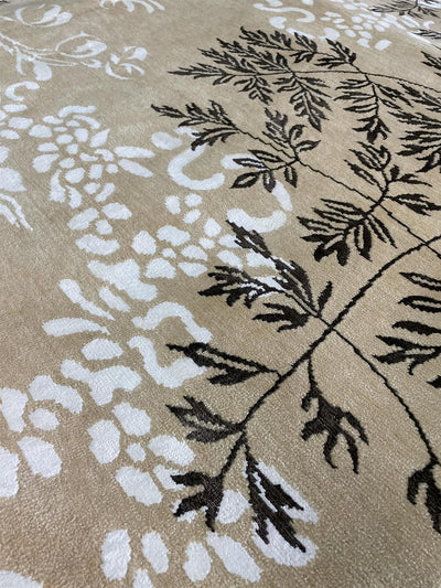 Luxurious Tibetan Weave Hand-Knotted Wool & Viscose Rug 8' 00" x 10' 01"