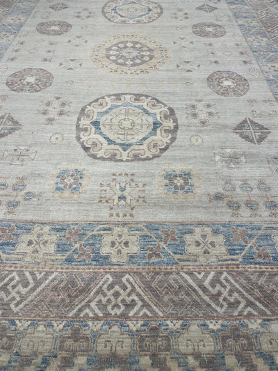 Hand Knotted Oushak Rug 9' 09" x 13' 07" | Woven Wonders