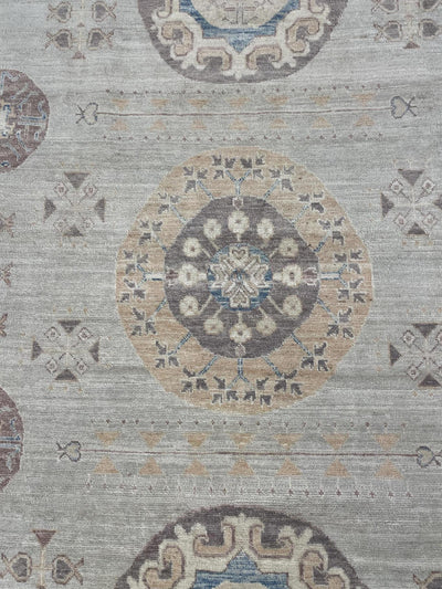 Hand Knotted Oushak Rug 9' 09" x 13' 07" | Woven Wonders
