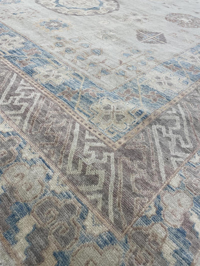 Hand Knotted Oushak Rug 9' 09" x 13' 07" | Woven Wonders