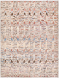 Hand-Knotted Masterpiece Vibrant Wool Rug | Woven Wonders