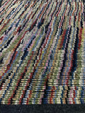 Vibrant Accents Hand-Knotted Black Wool Rug | Woven Wonders