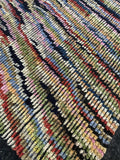 Vibrant Accents Hand-Knotted Black Wool Rug | Woven Wonders