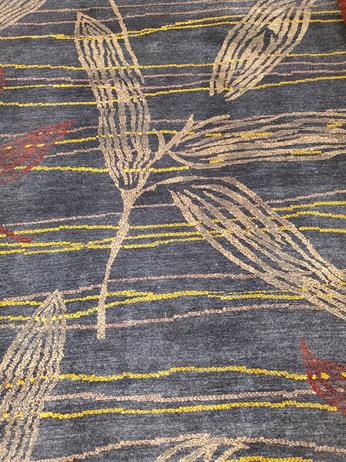 "Hand-Knotted Wool Rug | 6' 02" x 9' 05" | Utopia Collection | Dark Brown, Dark Red & Ivory | New Item | Shipped"