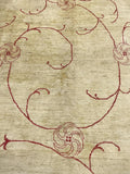 Hand Knotted Wool Pile Rug - Blue & Yellow (4' 10" x 5' 10") | Luxury Area Rugs | Woven Wonders